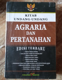 Kitab Undang-Undang Agraria dan Pertanahan