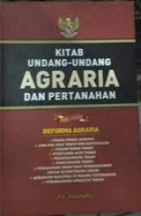 kitab undang-undang agraria dan pertahanan