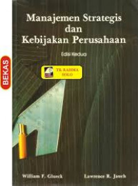 MANAJEMEN STRATEGIS DAN KEBIJAKAN PERUSAHAAN