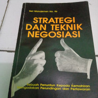 strategi dan teknik negosiasi
