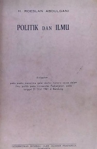 Politik dan Ilmu