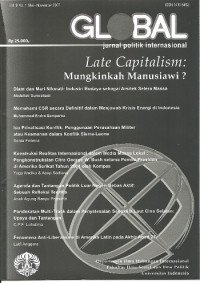GLOBAL: Jurnal Politik Internasional Vol. 9 No. 1: Late Capitalism: Mungkinkah Manusiawi?