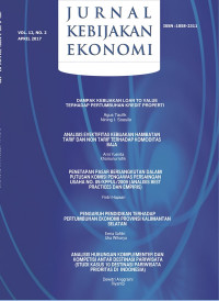 Jurnal Kebijakan Ekonomi Vol. 1, No. 1