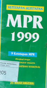 Ketetapan-ketetapan MPR 1999