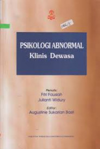 PSIKOLOGI ABNORMAL; KLINIS DEWASA