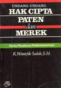 undang-undang hak cipta paten dan merek